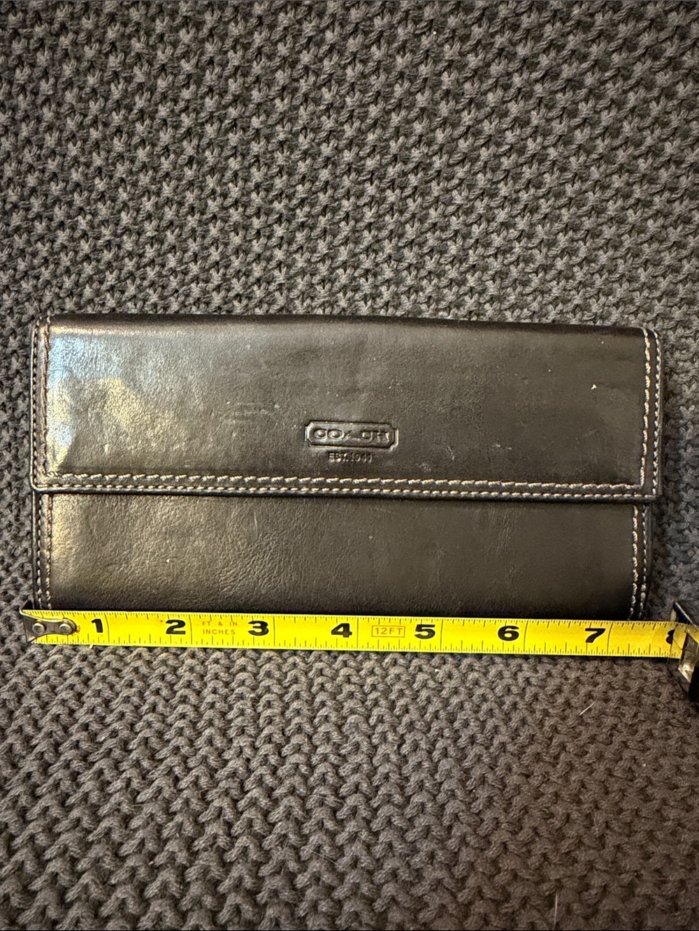 Coach Black Leather Full Size Wallet - Picture 4 of 9